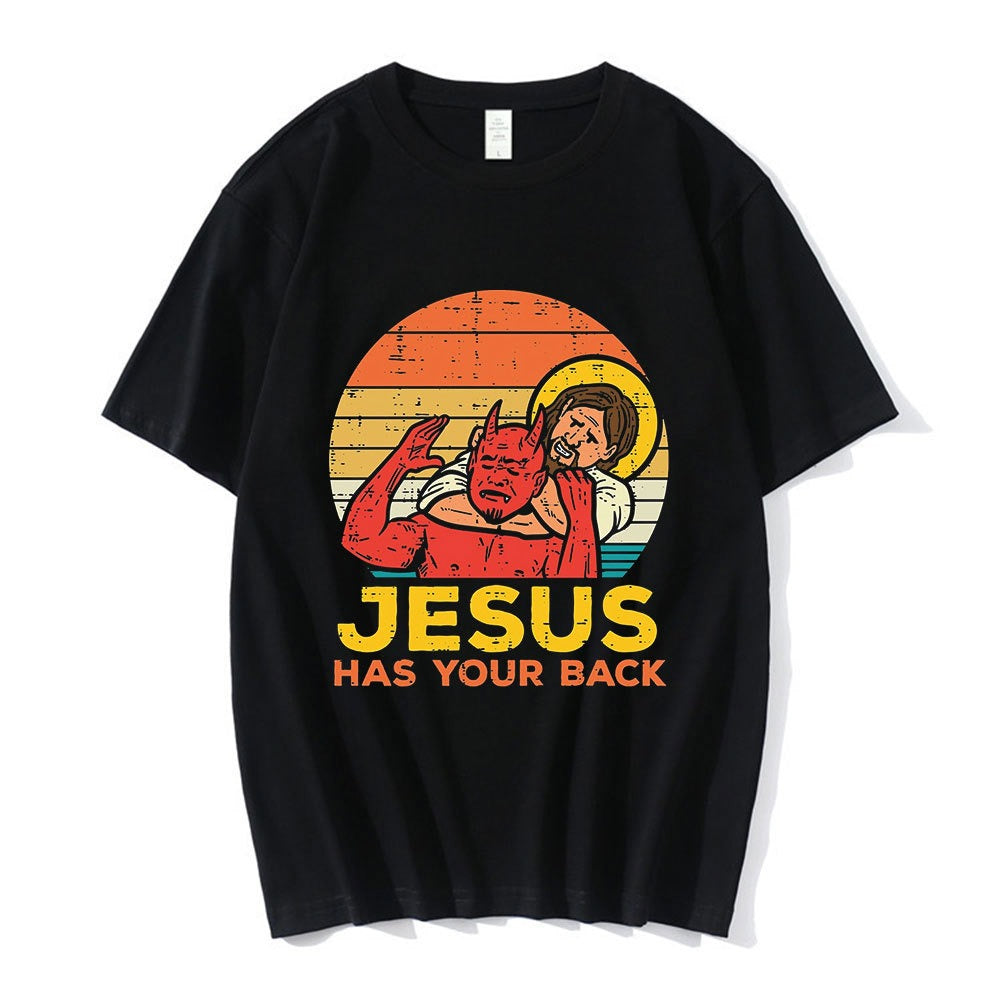 Jesus Desu T-Shirt Men Funny Meme