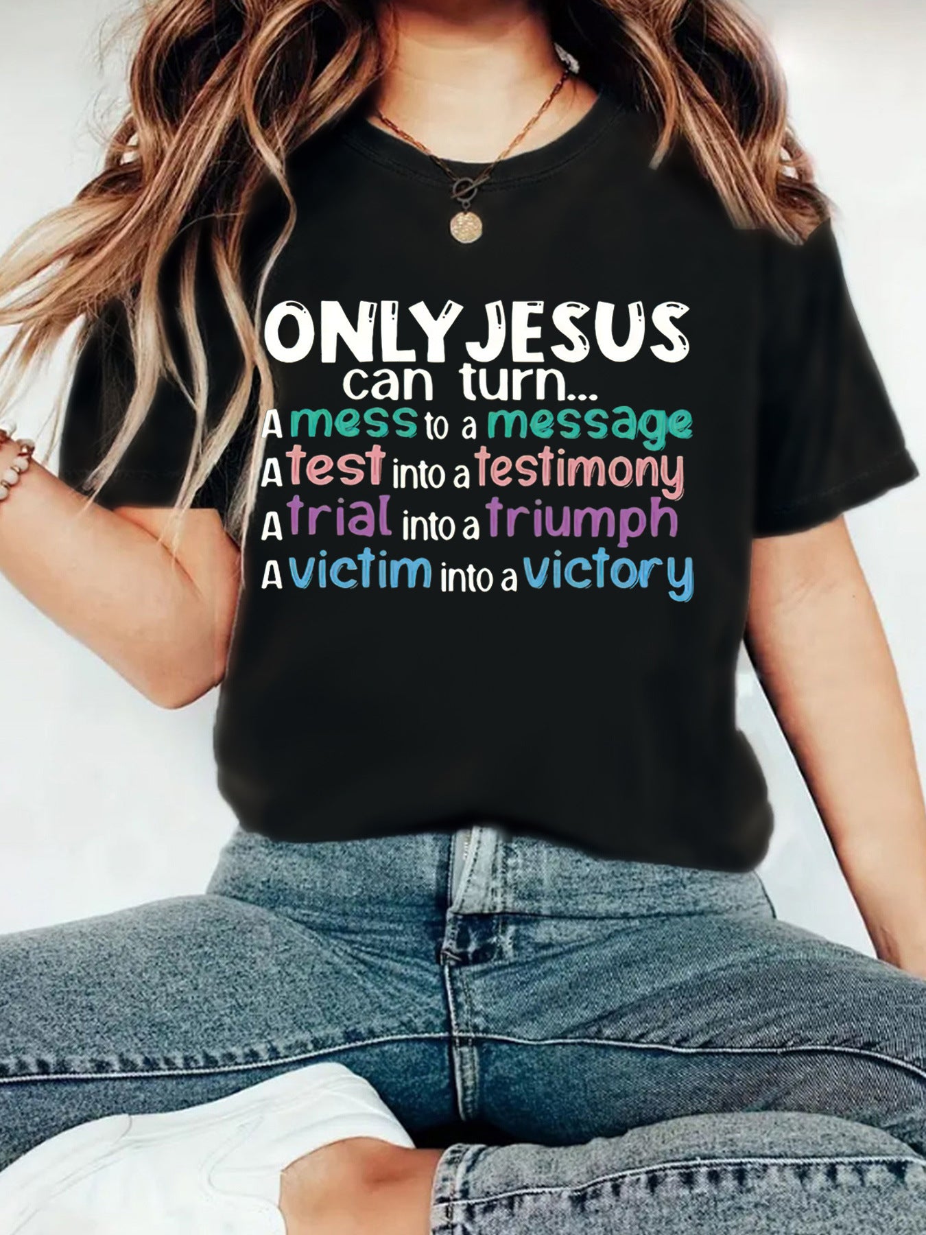 OMLY JESUS Women's T-shirt Top