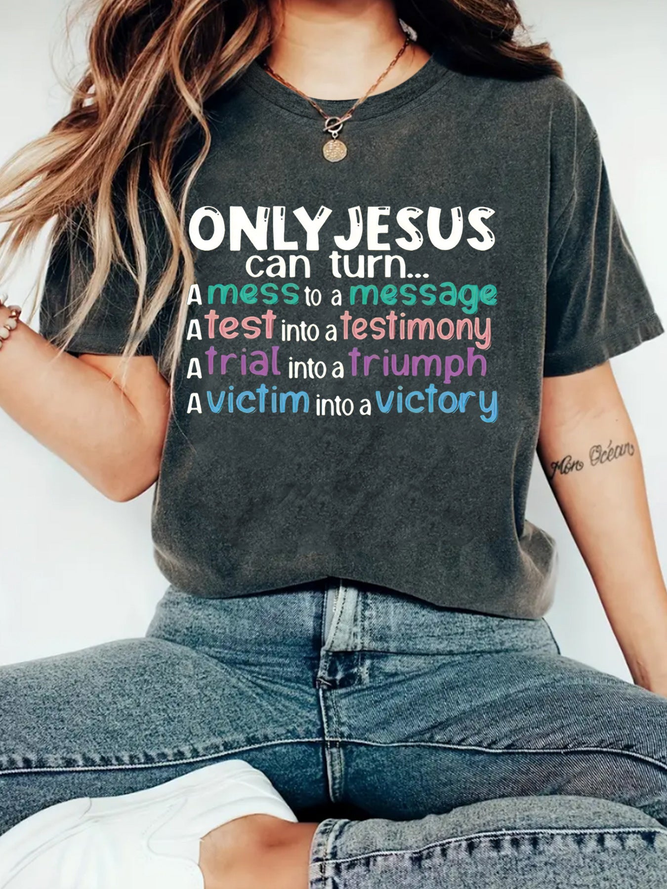 OMLY JESUS Women's T-shirt Top