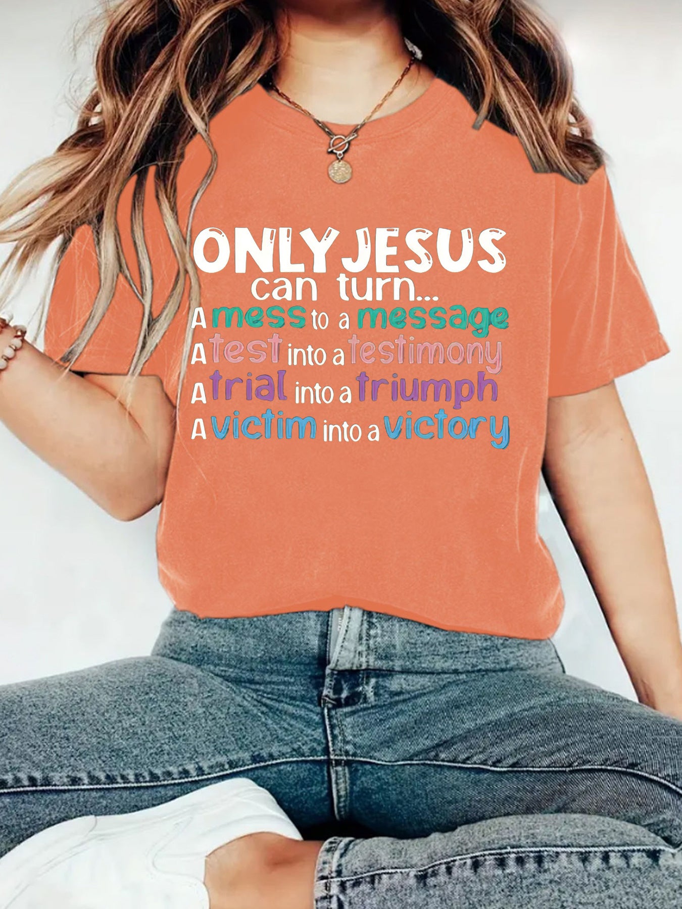 OMLY JESUS Women's T-shirt Top