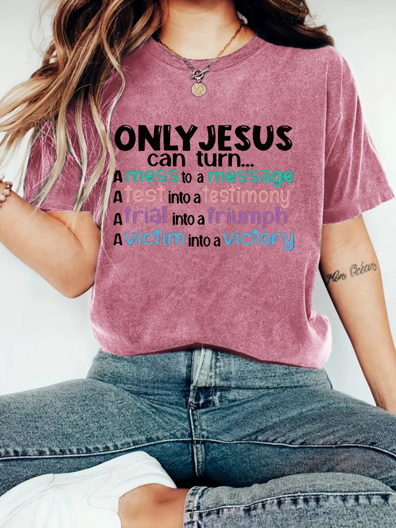 OMLY JESUS Women's T-shirt Top