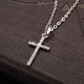 Gold Black Color Crystal Jesus Cross Pendant Necklace Jewelry For Men/Women