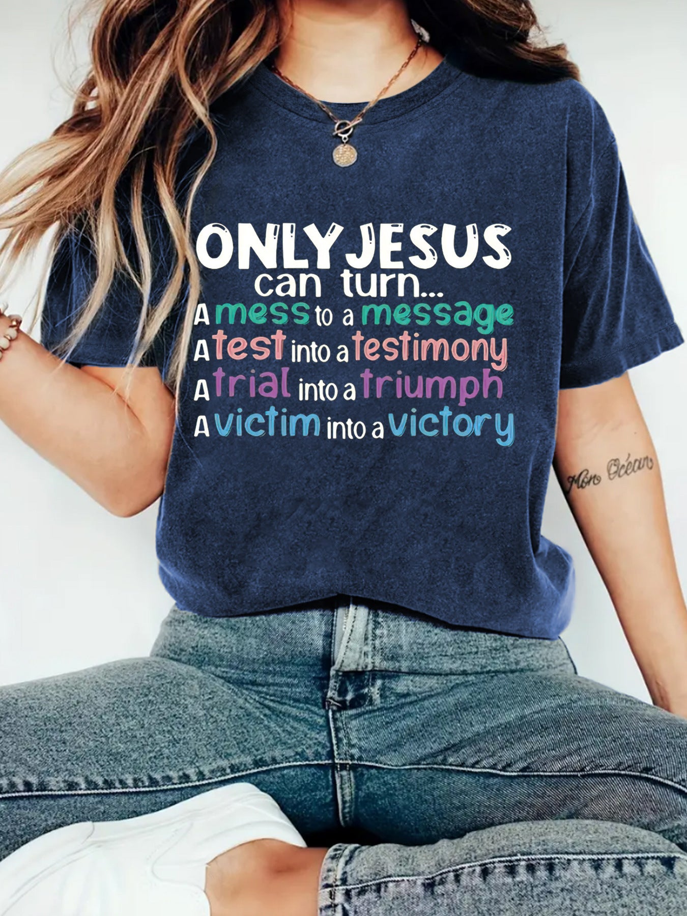 OMLY JESUS Women's T-shirt Top