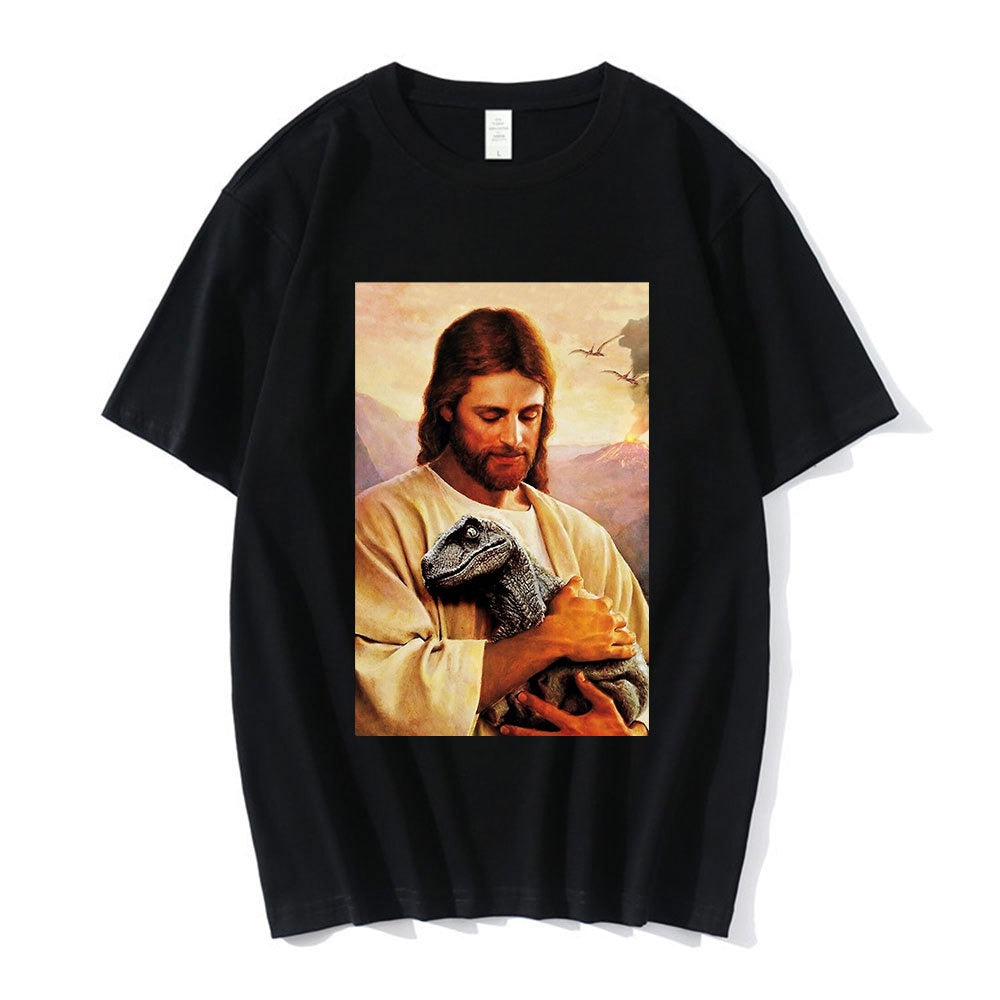 Jesus Desu T-Shirt Men Funny Meme