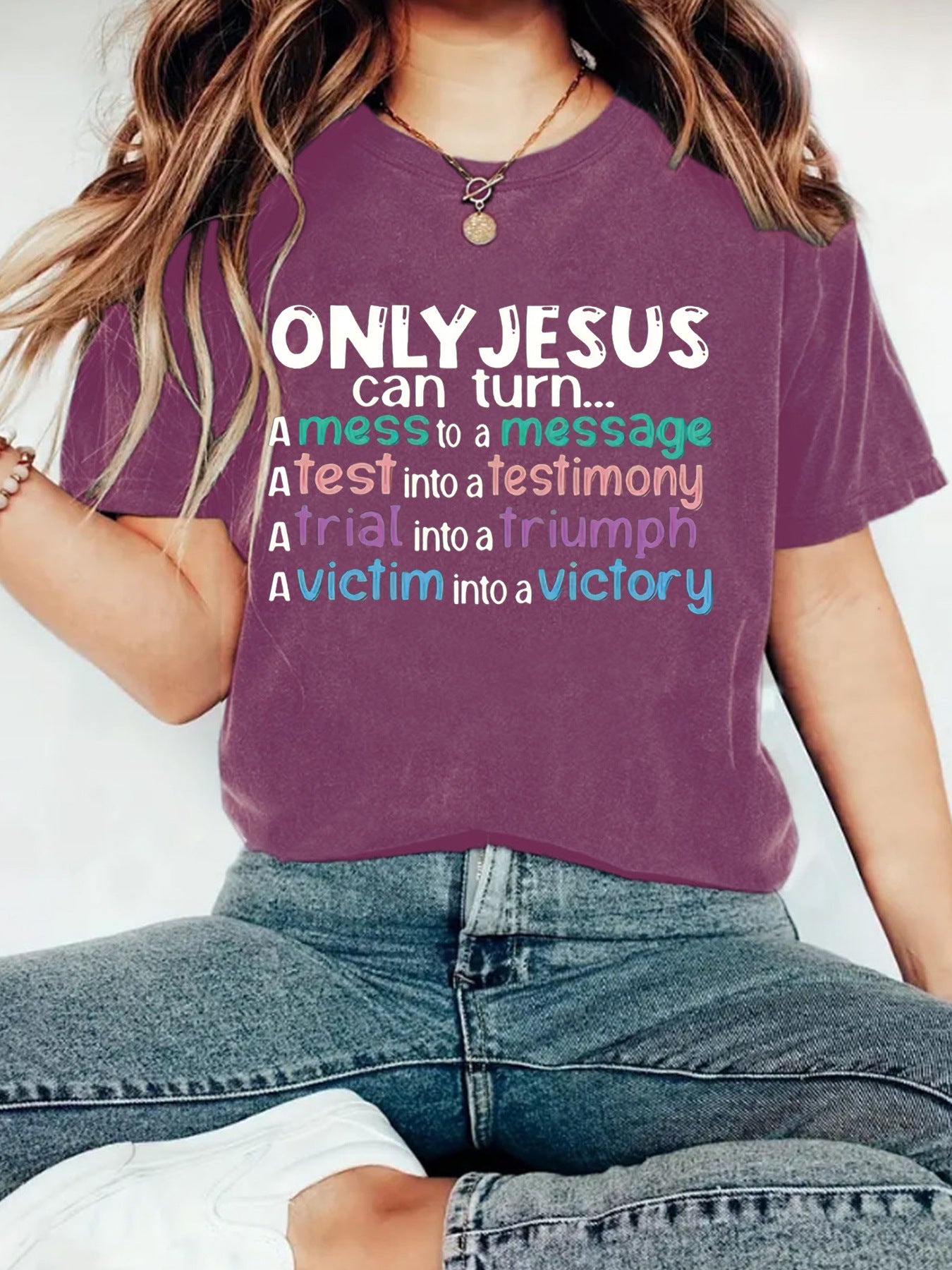OMLY JESUS Women's T-shirt Top